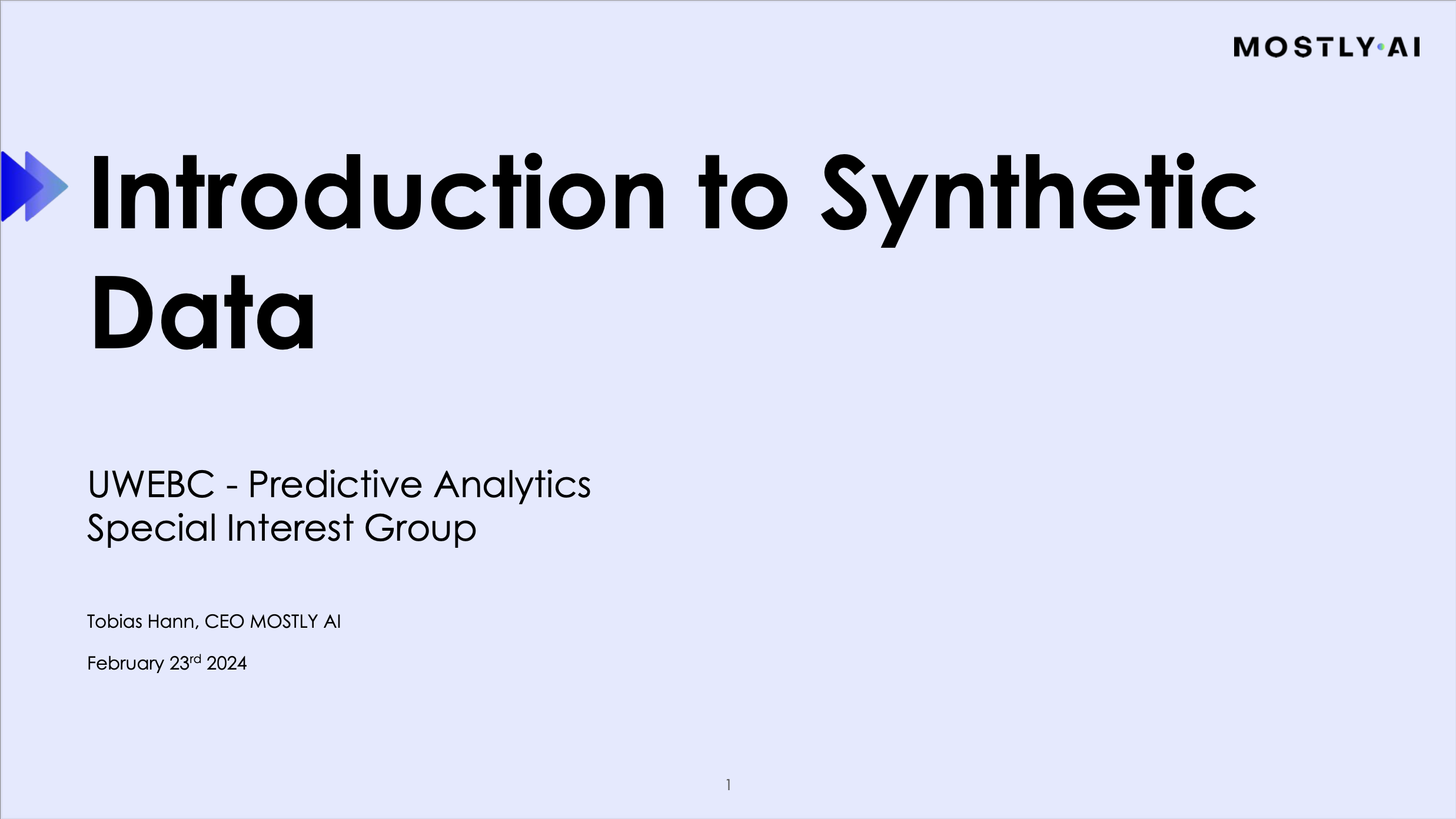 3. Mostly AI Presentation Slides: Synthetic Data Overview & Use Cases thumbnail